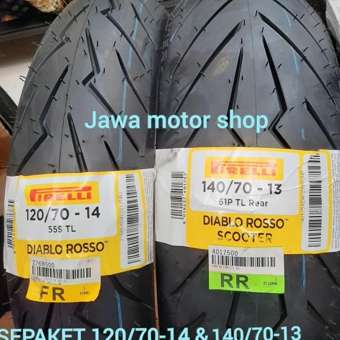 Ban Pirelli Sepaket Pcx 160 /Adv 150 Ukuran 120/70-14 & 140/70-13