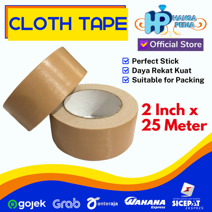 

lakban kain 2 inch x 25 mtr cream