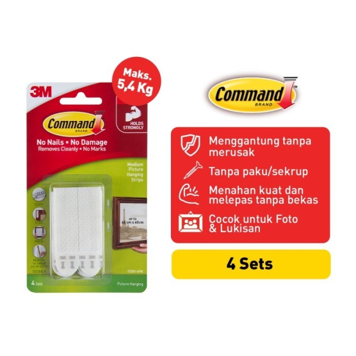 

Medium Picture Hanging Strips 3M Command 17201