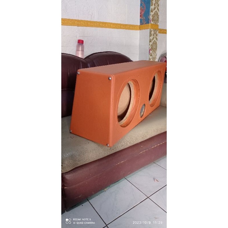 Box subwoofer double 12 inch Super tebal anti geberrr
