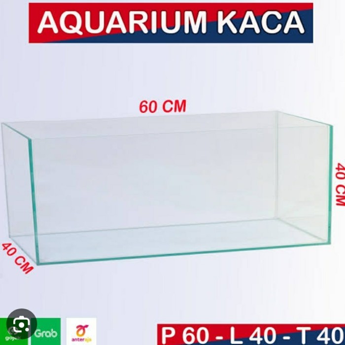 PROMO aquarium 60x40x40 full 8mm aquarium kaca polos