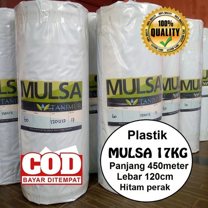 17Kg plastik mulsa 120cm hitam perak tebal bagus murah