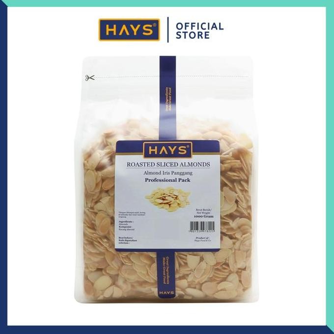 

kacang Almond Iris Panggang 1KG / Roasted Sliced Almond 1KG - HAYS Berkualitas