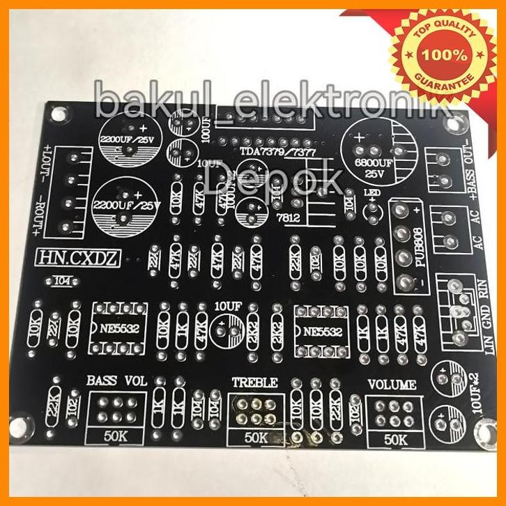 [bak] pcb amplifier 2.1 tda7379 tda7377 stereo +sub woffer single suply