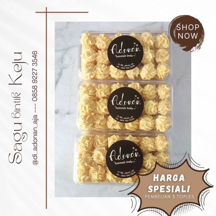 

SAGU BINTIK KEJU / SAGU KEJU / CHEESE SAGO COOKIES - PREMIUM