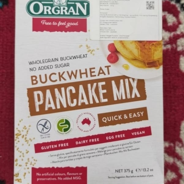 

ORGRAN PANCAKE MIX BUCKWHEAT FLOUR TEPUNG GLUTEN FREE 375GR