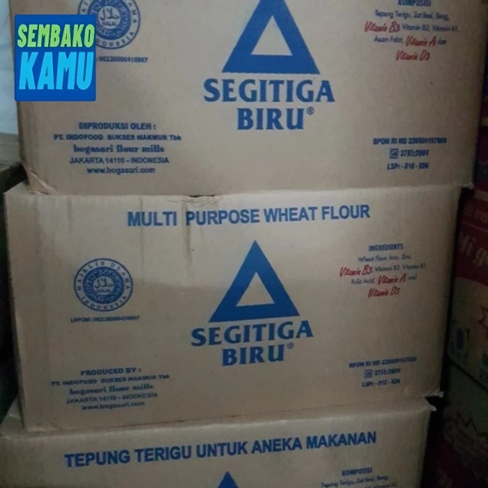 

TEPUNG TERIGU SEGITIGA BIRU PREMIUM 1 KG DUS - 12 PCS