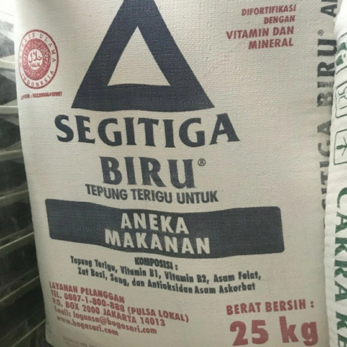

TERIGU SEGITIGA BIRU 25 KG GRAB&GOJEK ONLY