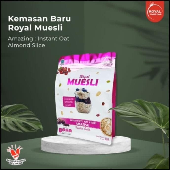 

Royal Muesli 500 gr With Almond Slice Berkualitas