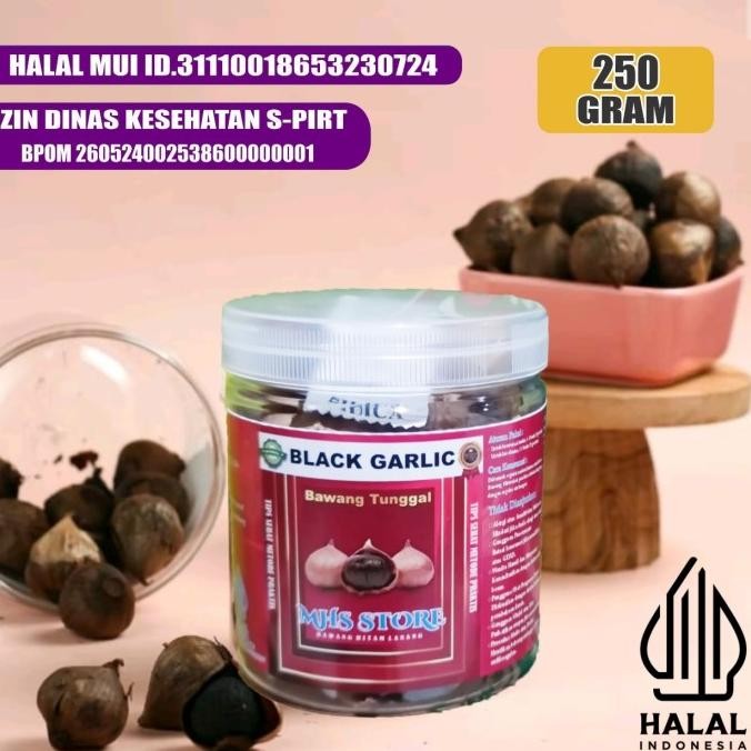 

BAWANG LANANG -BAWANG PUTIH HITAM TUNGGAL-BLACK GARLIC ORIGINAL