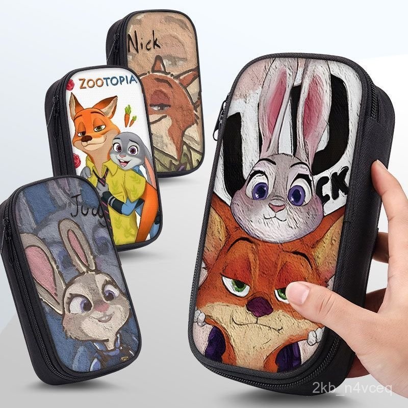 

【Excellent Rating Rate99%Same Style】Zootopia Pencil Case Fox Nick Judy Stationery Box Boys Student Pencil Box Girls Stationery Bag WMFL