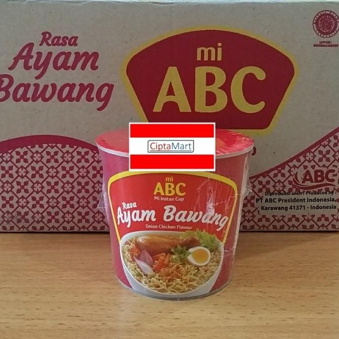 

MIE ABC INSTANT CUP AYAM BAWANG 12 X 60 GR ( 1 DUS ) ORIGINAL