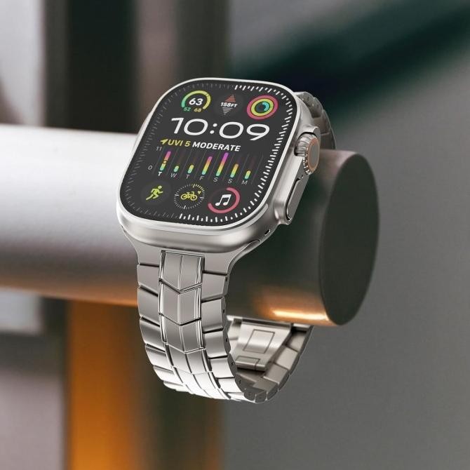 Apple watch ultra 2 strap titanium tali iwatch ultra se 9 8 7 6 5 4