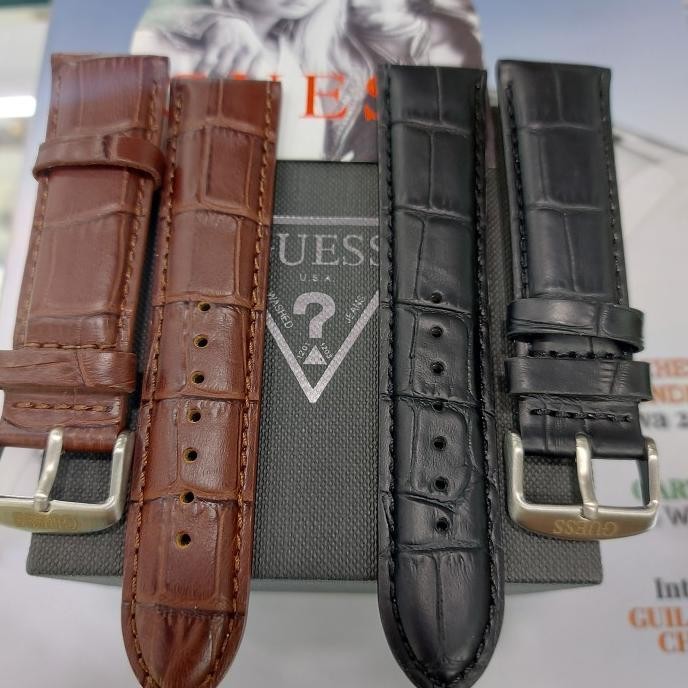 TALI JAM TANGAN GUESS KULIT CROCO ORIGINAL