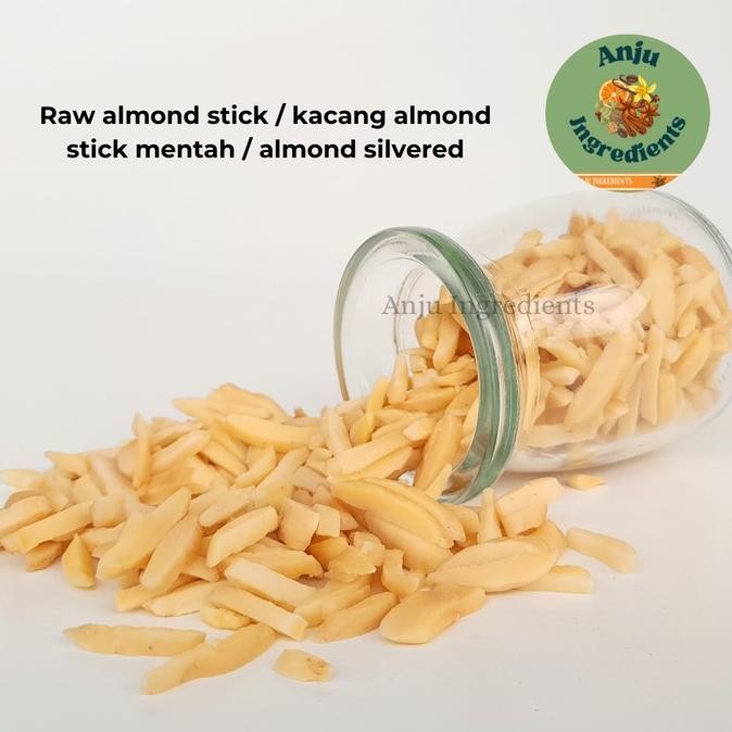

Raw almond stick 500gr / kacang almond stick mentah / almond silvered Berkualitas