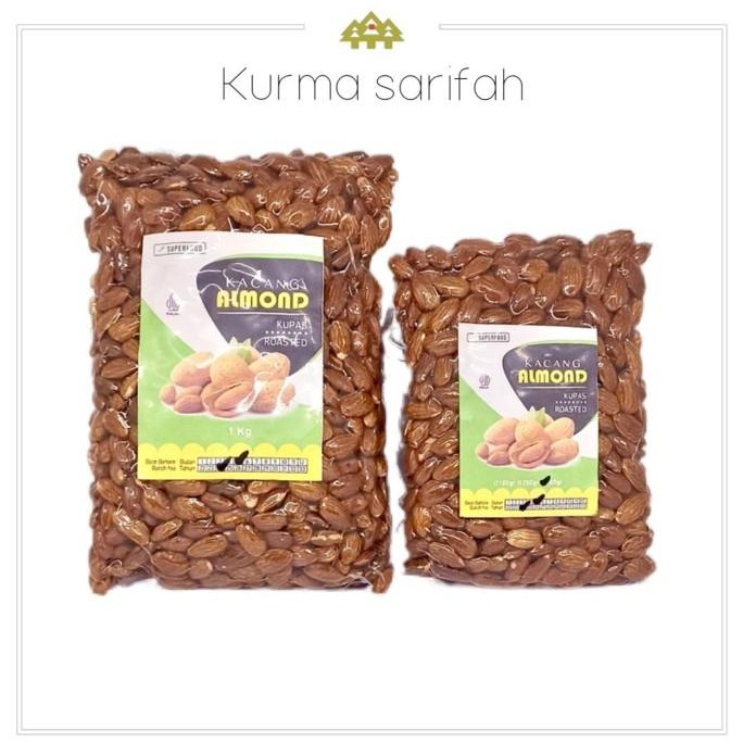 

Kacang Almond Kupas-Panggang/Roasted-500gr-Original Super food Berkualitas