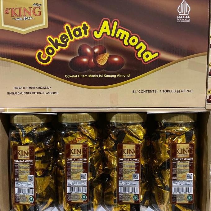 

1 kardus coklat almond toples isi 4 toples Berkualitas