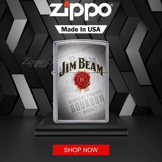 Baru Korek Api Zippo Jim Beam 49323 Original Garansi Resmi