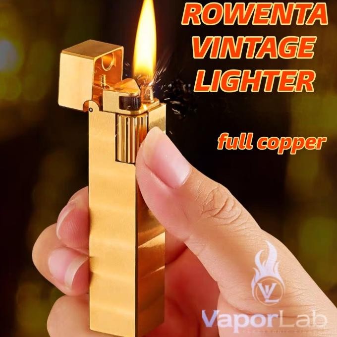 Baru korek api premium minyak sumbu classic ROWENTA original vintage copper brass oil lighter gift b