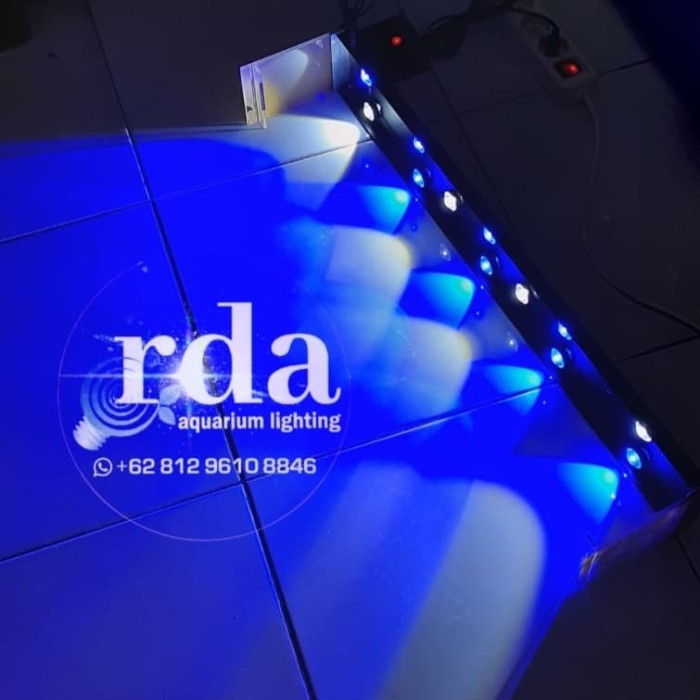 SALE led aquarium laut 12x3watt tipe standar 1 saklar on/off