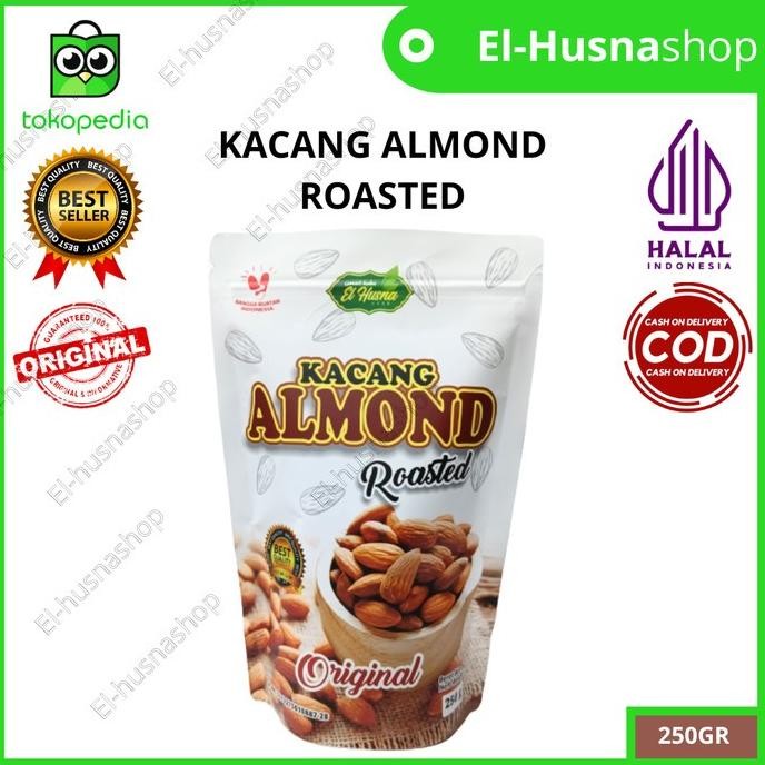 

Kacang Almond Panggang Kupas 500 Gram Original Almond Roasted Berkualitas