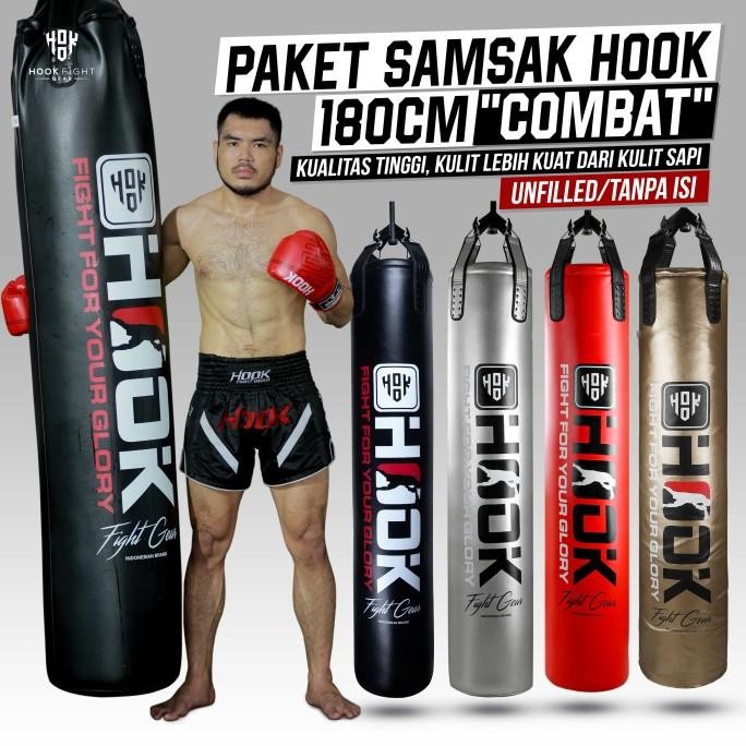 Sale Samsak Tinju Gantung 180 CM Hook Sansak Muay Thai Punching Bag