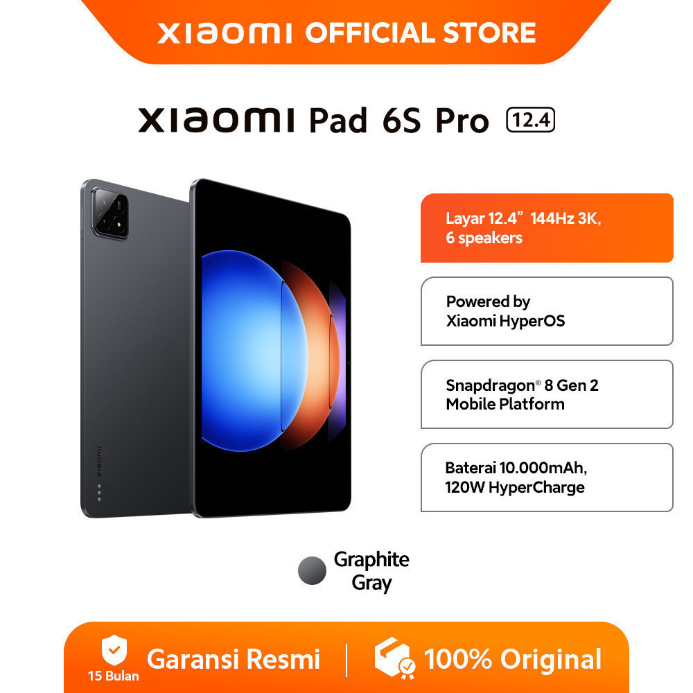 Xiaomi Pad 6S Pro 12.4 (8/256GB) | Snapdragon 8 gen 2 | 10.000 mAh | Xiaomi HyperOS [ Official Store