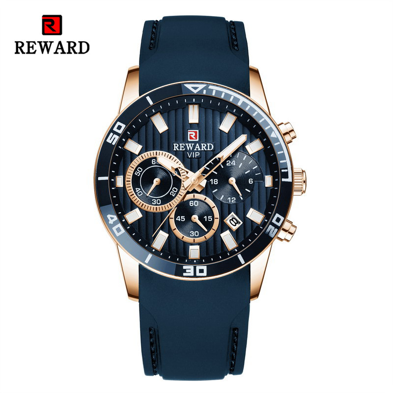 REWARD Men Wristwatch Fashion Luxury Waterproof Sport Stopwatch Quartz Watches Business Wrist Watch
