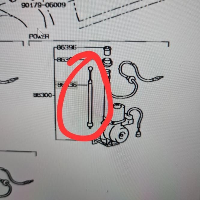 Batang Antena Vx80 Land Cruiser Pipa Power Antena Ori