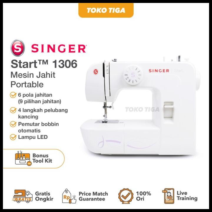 

Terlaris Mesin Jahit Singer 1306 Start + Bonus ( Portable Multifungsi ) Good Quality