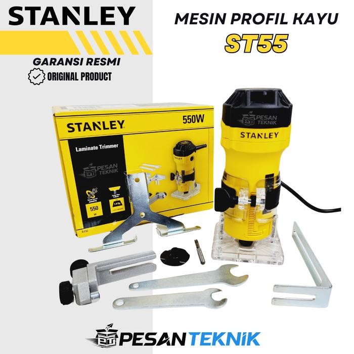 Mesin Profil Kayu Router Trimmer 550W STANLEY ST55
