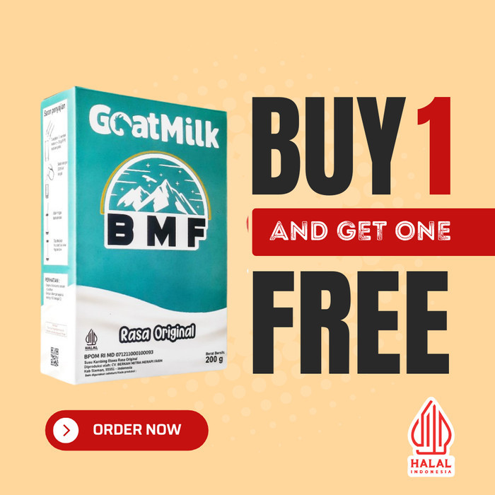 

Beli 1 Gratis 1 Susu Kambing Etawa BMF Goatmilk 200gr Original
