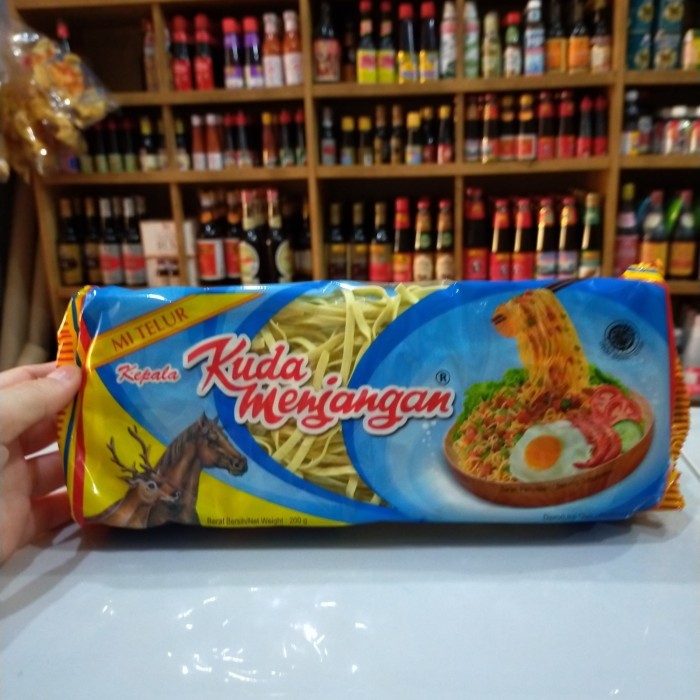 

Mie Telur Kepala Kuda Menjangan Lebar 200Gr