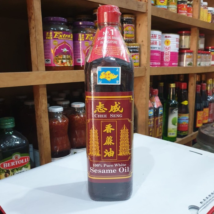 Chee Seng Double Pagoda Pure White Sesame Oil/ Minyak Wijen Putih 750Ml