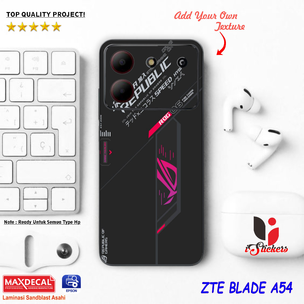 

Terlaris ZTE Blade A54 Garskin Stiker Custom Case Laminasi Tebal COD