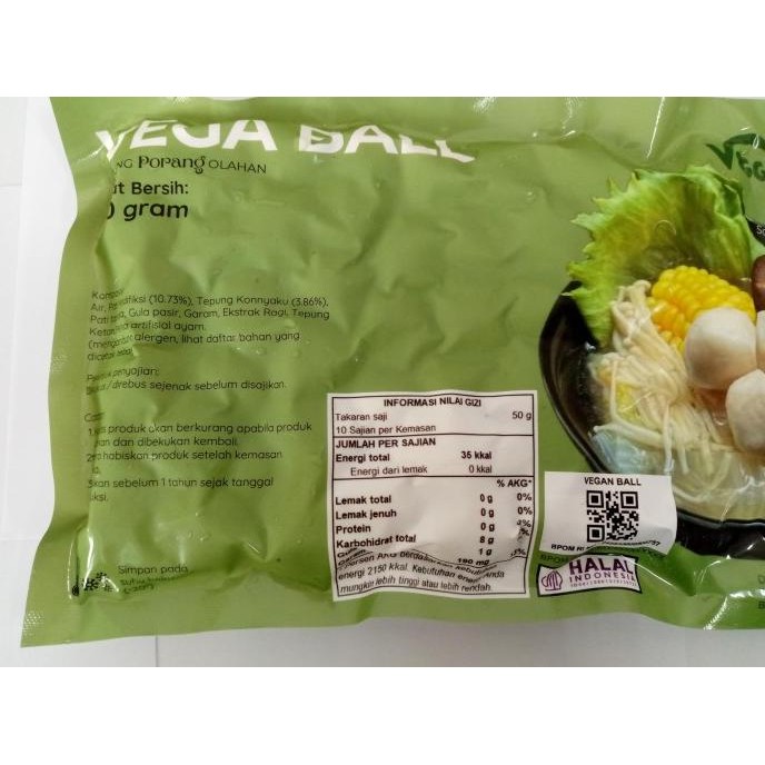 

New Veggieway Vega Ball 500Gr Bakso Vegan Baso Putih Ikan Nabati Vegetarian