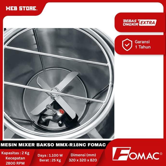 

New Meat Mixer Mesin Giling Daging Pengaduk Adonan Bakso Fomac Mmx-R18Nc