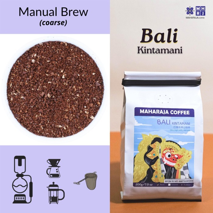 

Fresh Roast Kopi Bali Kintamani 200G Arabika Sangrai Maharaja Coffee