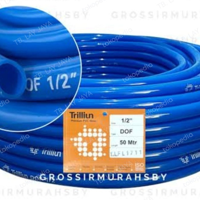 Selang Air 3/4" Trilliun DOP / selang air plastik Per Rol 50 Meter
