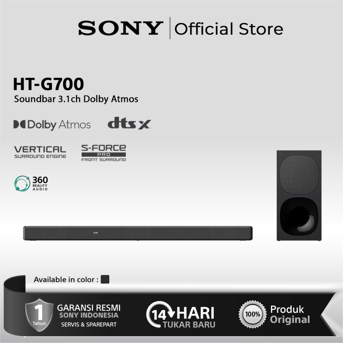 Sony Ht-G700 Soundbar With Bluetooth Dolby Atmos