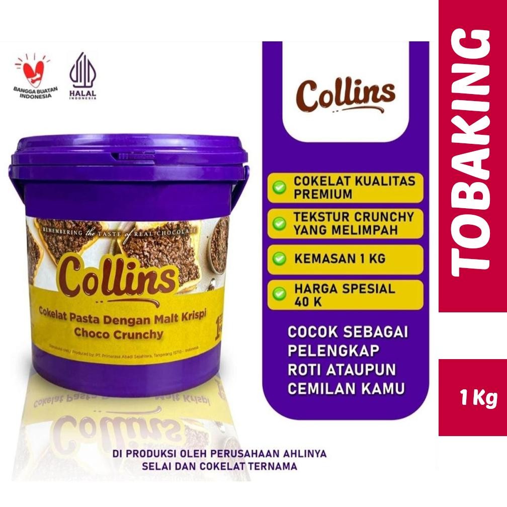 

Me41 Collins Dip Glaze Choco Crunchy 1kg Topping Cokelat Pasta Malt Krispi Original