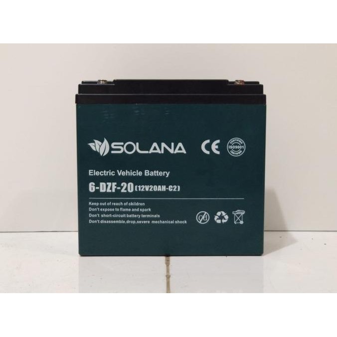 Aki Baterai Khusus Motor Mobil Listrik Solana EVB 6DZM20 12 V 20 AH