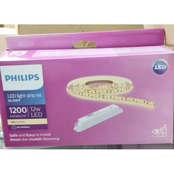 LED STRIP PHILIPS 5M + TRAVO 12W WARM WHITE LED STRIP PHILIPS SNI