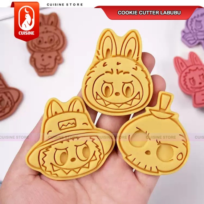 

READY STOCK COOKIE CUTTER LABUBU THE MONSTER CETAKAN ROTI TAWAR BENTO ANAK KARAKTER LUCU