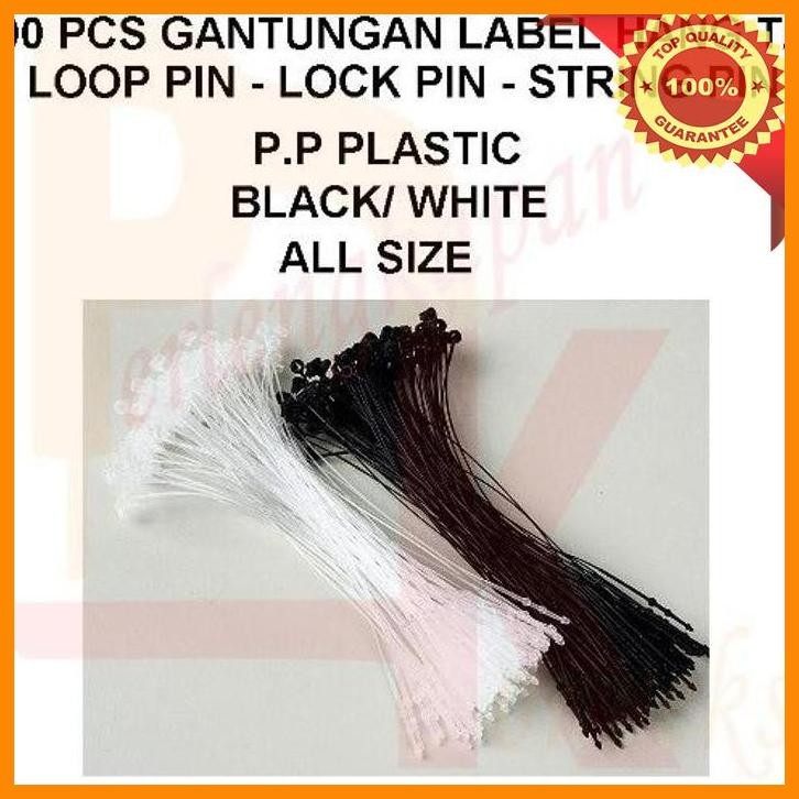 

[PLE] LOOP LOCK STRING PIN TALI GANTUNGAN MEREK LABEL HANG TAG 5000 PCS PLASTIK 3 4 5 6 7 INCH PP PLASTIC STRING HANGING TAG LABEL ROPE
