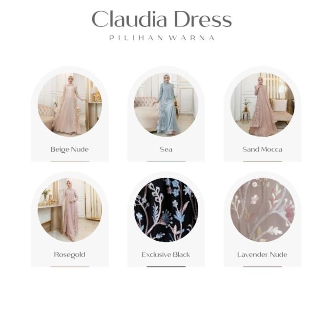 Lyf Official - Claudia Dress - A Line - Gaun - Panjang - Resepsi Lamaran Prewed Lebaran Bukber - Wan