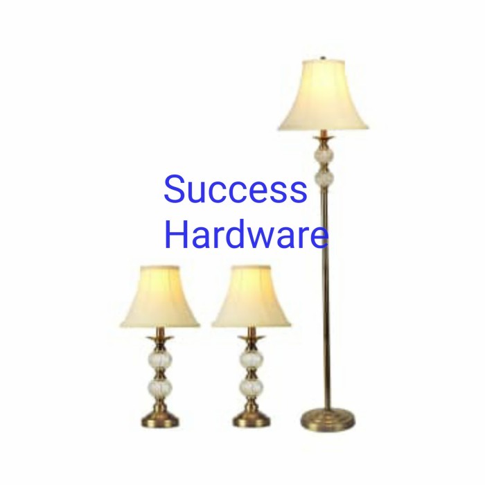 EGLARE PINNO SET LAMPU HIAS ANTIQBRASS 3PCS
