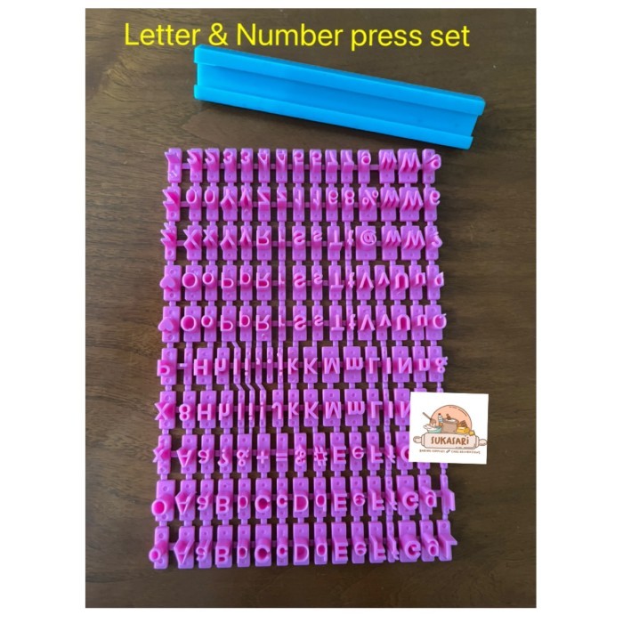 

BEST SELLER PRESS LETTER NUMBER SET CETAKAN HURUF ANGKA 7MM FONT COOKIE CUTTER