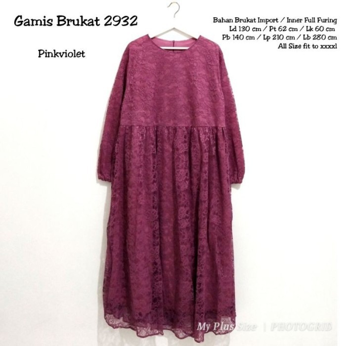 Promo Dress Full Brokat Ld 130 Wok5