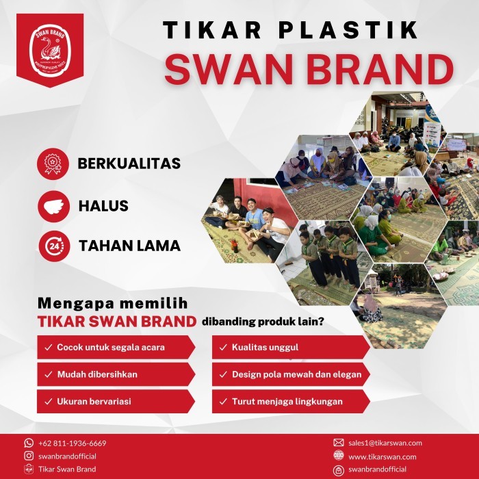 Terbaru Tikar Plastik Swan Brand - Tikar Dobel Swan Brand 230 Cm X 190 Cm - Bu Terlaris